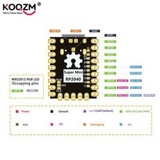 RP2040 슈퍼미니 라즈베리 파이 피코 개발 보드용 듀얼 지원 Mciro 2MB 플래시 1, 01 1pc
