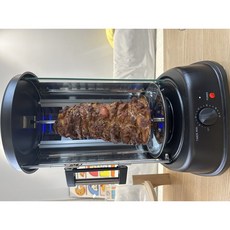 전기통 구이 자동회전 캠핑 가정용 로스트치킨, 3 작은 검은 화로는 오리구이를 할 수 없고