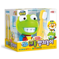 뽀로로 치카치카 크롱 양치놀이 멜로디 완구 세트, 혼합색상, 1개