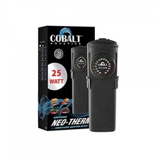 Cobalt Aquatics 평면 Neo-Therm 히터 (조절 가능한 온도 조절 장치 포함) (완전 잠수정 비산 방지 설계) : 25W ~