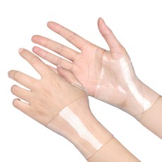 손목에 딱 맞는 착용감 남녀공용 실리콘 투명 방수 손목보호대 2P 1세트, 1개