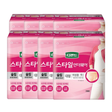 디펜드 스타일 언더웨어 슬림대형 여성용 9개입 성인기저귀, 8팩