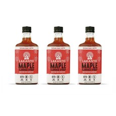 Lakanto Maple Flavored Sugar Maple Syrup 라칸토 메이플 시럽 384ml 3팩, 3개