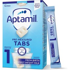 영국직송 Aptamil 압타밀 1 First 베이비 밀크 From Birth 120 Tabs - 1 tab = 1 scoop (23g), 5개