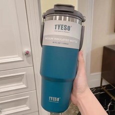 커피 컵 물병 레이어 진공 단열 머그잔 야외 여행용 냉장 보관, A.900ML, 8.Blue, 1개