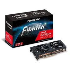 PowerColor Fighter AMD 라데온 RX 6700 XT 게이밍 그래픽 카드 12GB GDDR6 메모리 AMD RDNA 2 레이트레이싱 PCI Express 4., 6700XT Fighter