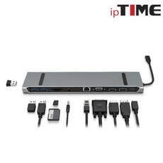 EFM네트웍스 아이피타임 USB 타입C 11in1 멀티허브 ipTIME UC311Nstation