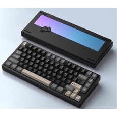 WOB RAINY75 키보드 쿨문화이트 상옵 wob축 7000mAh, 중옵(violet+3500mAh), 나이트블랙