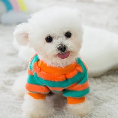  강아지 고양이 옷 따듯한 극세사 부드러운 기모 티셔츠 실내복 수면옷 그린 1개  상품 이미지