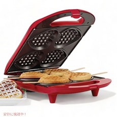 와플팬 하트형 와플 메이커 Holstein Housewares HF09031R 컬러 디자인 때 Founder 일본매장상품