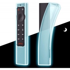 NVIDIA Shield TV Pro/4K HDR 리모컨용 핀티 케이스- CaseBot Light Weight (Anti Slip) 쇼크 방지 실리콘 커버 블루 글로우:, 단일옵션