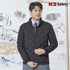 K2 세이프티 슬림 패딩 자켓 겨울 아우터 작업복 단체복 이월 점퍼 21JK-F102 블랙