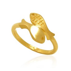 여자 순금 반지 3.75g [크로스 물고기] .