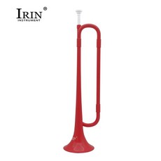 B Flat 나팔 트럼펫 학교 밴드 기병 플라스틱 뿔 마우스피스 황동 악기 어린이 초보자 선물, Red, 1개