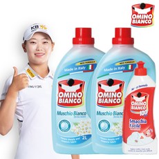 오미노비앙코 액체 세탁세제 2L + 얼룩제거제 500ml 드럼 겸용, 2L 2병+얼룩제거제(500ml)