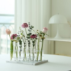 루시 이케바나 시험관 실린더 유리 꽃 화병 8구, 필수선택:루시 이케바나 유리화병(8P)(09219B), 루시 이케바나화병(8P)(09219B)