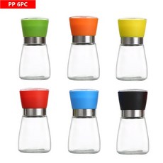 전동후추그라인더 전기 소금과 후추 분쇄기 세트 usb 충전식 eletric 후추 밀, pp 6pc, 1개
