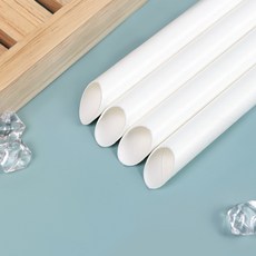 [KO] 11x210 화이트 개별 사선 종이빨대 3000개 카페 버블티 스무디 음료 스트로우, [KO] 11x210 화이트 개별 사선종이빨대, 1개