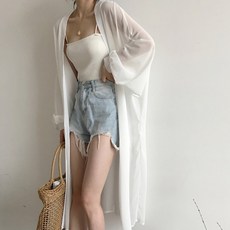 시스루롱가디건