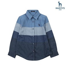 헤지스키즈 남아 선염 배색 셔츠 HOF13XS07M BU