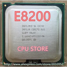 인텔 CPU 코어 2 듀오 E8200 프로세서 2.66GHz/ 6M /1333MHz 듀얼 소켓 775 100% 작동, 한개옵션0