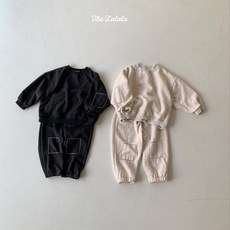 더라라라 스퀘어 기모 세트 유아 아동 데일리 상하