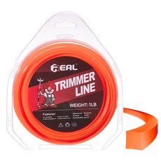 REAL리얼 예초기 줄날 나일론줄 와이어날 나일론 끈 안전날 2.7mm x 62M 사각형, 1개