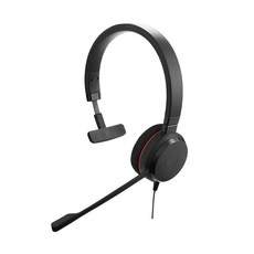 Jabra Evolve 20 SE 모노 헤드셋 - 패시브 노이즈 캔슬링 기능이 있는 VoIP 소프트폰용 마이크로소프트 인증 헤드폰 - 컨트롤러가 있는 USB-A 케이블 - 블랙, 단핵증