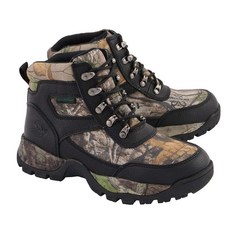 Milwaukee Leather MBM9140 남성용 블랙 방수 하이킹 부츠 모시 오크 프린트 - 12 핫템 잇템, Size 10.5
