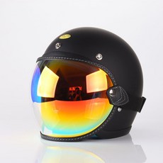 오더봇 TT&CO 티티앤코 500TX 벨트 버블 고글 오픈 페이스 헬멧 쉴드 렌즈, 브론즈 투명도금