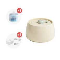고양이급수기 도자기식수대 애견 분수대 세라믹 물 분수 USB 충전 반려동물 공급기 개 순환 여과 흐름 디펜서 L, 1개, 없음