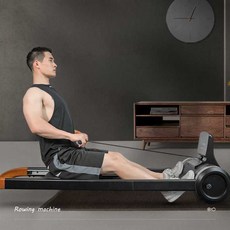 전신운동 홈트 접이식 스마트 로잉 머신, 블랙