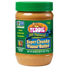 테디 피넛버터 무설탕 땅콩버터 글루텐프리 비건 청키 737g
