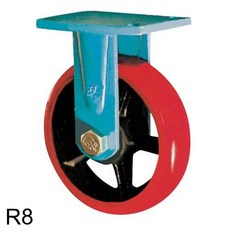66476CM/B+스마토 단조캐스터(고정) R8(8in ch) R 가구바퀴 대차바퀴 캐스터바퀴 무소음우레탄바퀴 의자바퀴_S+121012