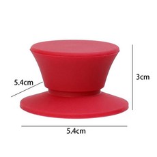냄비 뚜껑 상단 비드 미끄럼 방지 핸들 교체 팬 주방 손잡이 실리콘 내열성 모던, 1. Red, 1개