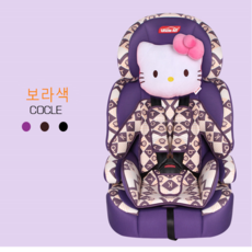 DW 귀여운 캐릭터 카시트 ISOFIX 안전벨트 카시트(A타입), 보라색