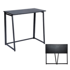 사이드 폴딩 접이식 테이블 드롭리프 침대옆보조식탁다용도테이블 노트북책상, 높이 75 (블랙)