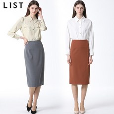 리스트 H라인 미디 랩 스커트 택가격 158000원