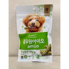 풀무원아미오 강아지 건강담은 간식 덴탈껌 그린, 100g, 1개 100g, 1개, 닭고기 맛