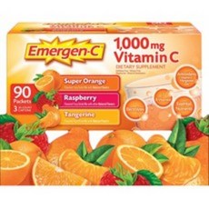 Alacer 이멀전 C 1000mg 비타민 90팩 Emergen dlC Vitamin 90 Pak, 1박스, 90정