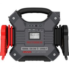 AUTOGEN 12V 24V 점프 스타터 10000Am 리튬 인산철LiFePO4 배터리 스마트 LED 스크린 내장 부스터 점퍼 박스, 1개