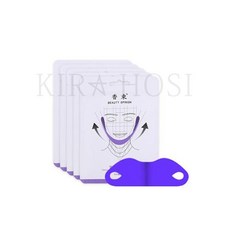 kirahosi 성인 브이 페이스 마스크 여성 V라인 업 리프팅 팩 얼굴 모양 스페셜 브이 밴드 76 +덧신 증정 Cf0l0xh, 레드(한갑 5개), 1