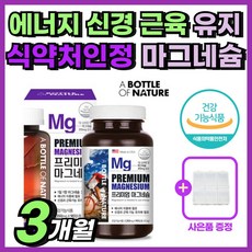 식약처인정 마그네슘 310mg 식약처 권장 섭취량 100% 충족 마그네슘 기능성 에너지 이용에 필요 신경 근육 기능 유지 미국 직수입 제품 건강기능식품 더:익
