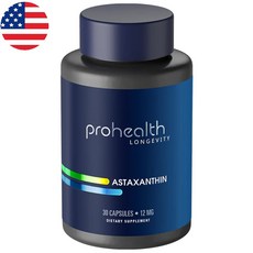 프로헬스 아스타잔틴 12mg 미세조류 추출물 Astaxanthin 30캡슐, 1개, 30정