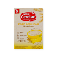 Nestle Cerelac Rice 네슬레 세렐락 유기농 이유식 6개월이상, 1개, 200g, 6m.+Banana&Milk - 세레락