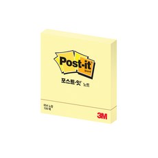 포스트잇 노트 접착메모지 654, 노랑, 100매, 1개