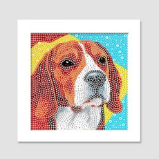 모모픽스페인팅 보석십자수 세트 15x15 동물 캐릭터