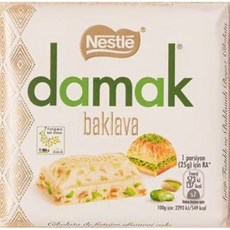 Nestle damak 네슬레 다막 바클라바 스퀘어 (피스타치오 화이트 바클라바 초콜릿) 60g (원산지 : 튀르키예)