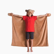 FUNSHOP Kanguru어린이 담요(날다람쥐 or 곰돌이), 어린이 곰돌이 담요