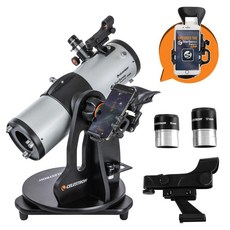 Celestron StarSense Explorer 114mm 탁상용 돕소니언 스마트폰 앱 지원 망원경 - 앱과 함께 작동하여 성운 행성 등을 찾을 수 있습니다 아이폰/안드로이드, 없음
